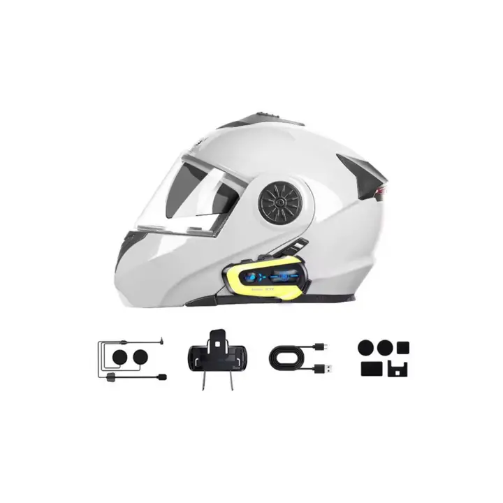 N3x Rgb Işıklı Intercom 3 Kişi Bağlantılı 1000mah Motosiklet Bluetooth Kulaklık Seti