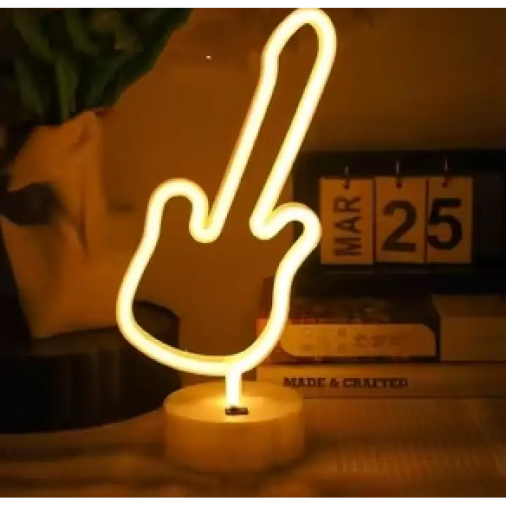 Neon Gitar Masa Lambası