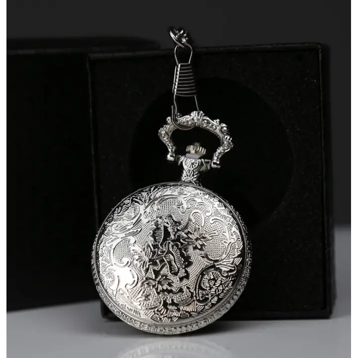 Özel Kutulu Osmanlı Devlet Arması Gümüş Köstekli Saat