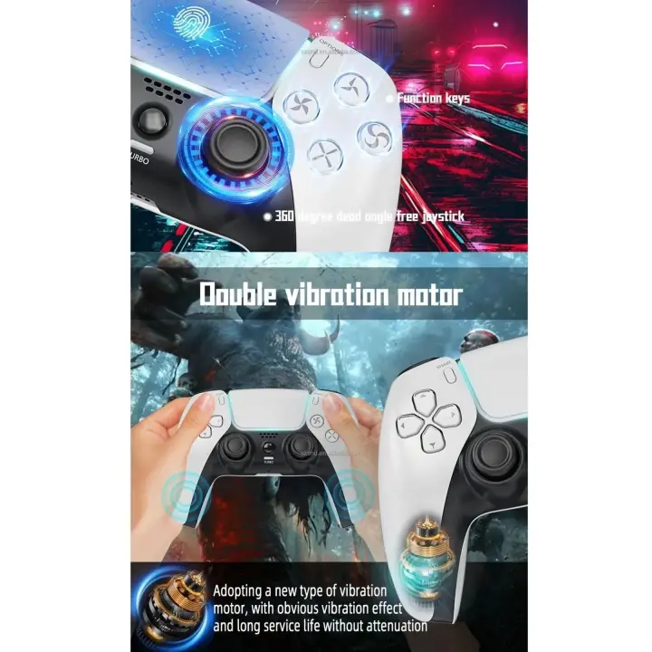 P4 Plus Bluetooth Titreşimli Ps4/ps5 Uyumlu Pc Telefon Joystick Kablosuz Oyun Kolu