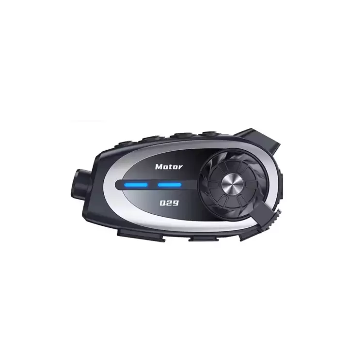 Q29 Motosiklet Kask Bluetooth Kulaklık Eşleşmeli 1080p Kamera Geniş Açı Su Geçirmez Intercom