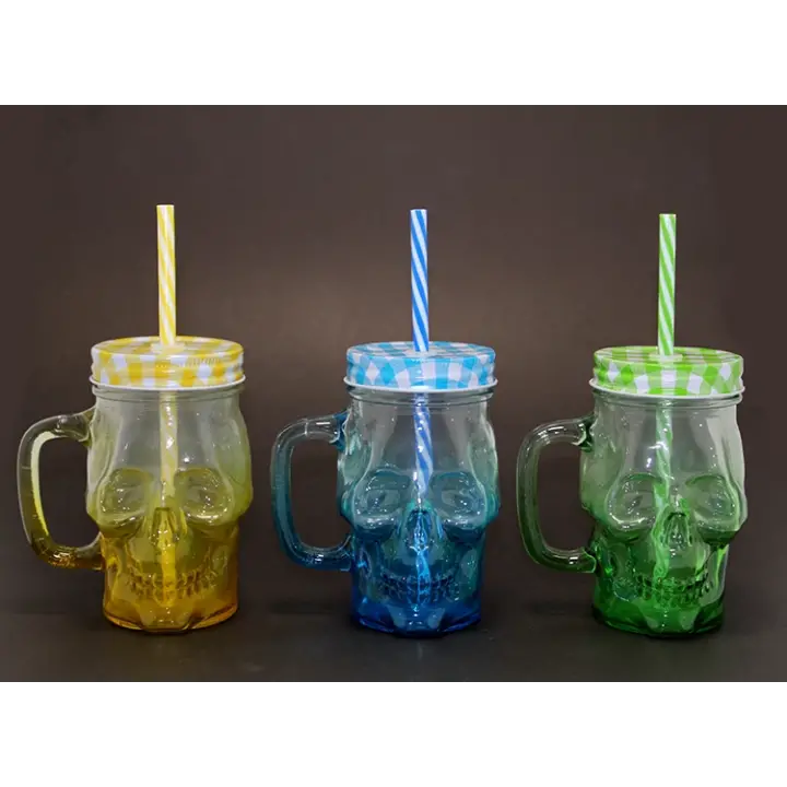 Tekli Cam Kurukafa Kupa Bardak Pipetli