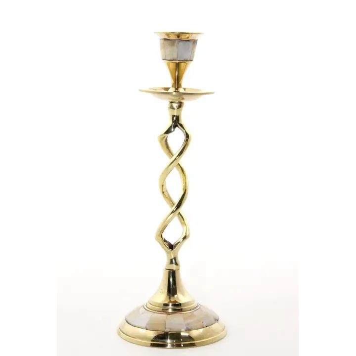 Tekli Pirinç Sedefli Şamdan 5078