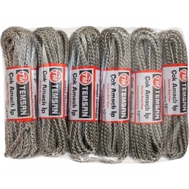 Temsan 10 Mt Çok Amaçlı İp 12li