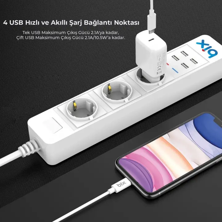 Vtn Bp-01 Wifi Yüksek Akım Korumalı Hızlı Şarj Özellikli Akıllı Priz