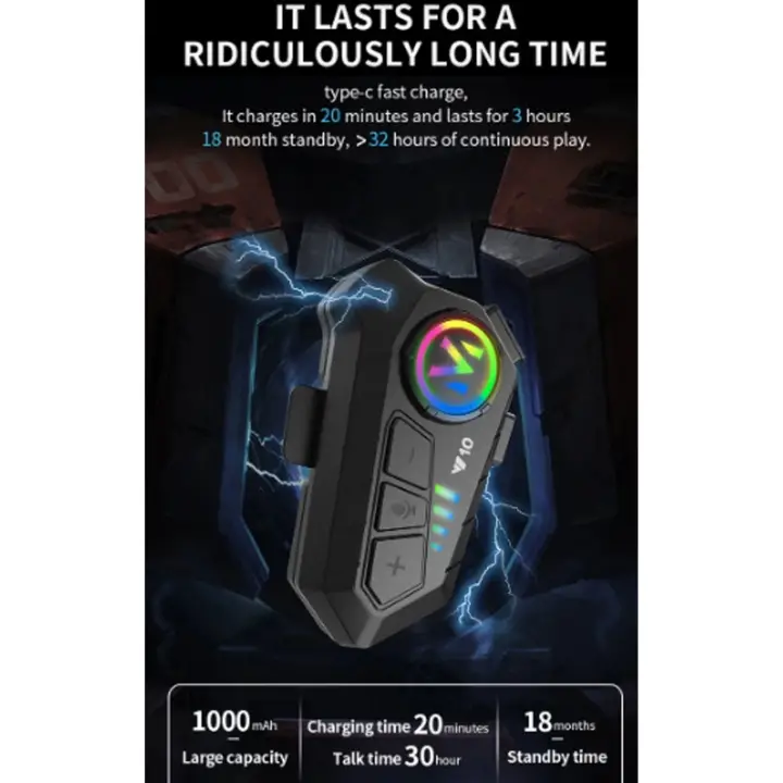 Y10 Kask Kulaklık Bluetooth Motosiklet Kulaklık 5,3 Bluetooth Intercom Motorsiklet Kulaklık