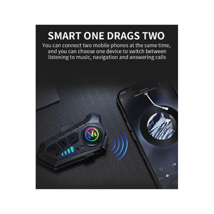 Y10 Kask Kulaklık Bluetooth Motosiklet Kulaklık 5,3 Bluetooth Intercom Motorsiklet Kulaklık