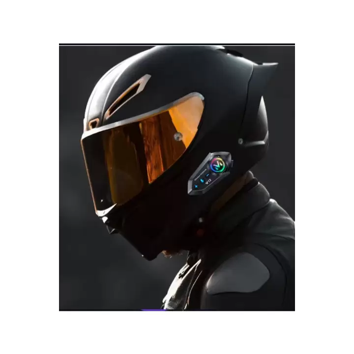 Y12  Motor Kask Kulaklık Rgb Modlu Radyolu Motosiklet Kulaklık 5.3 Bluetooth Intercom