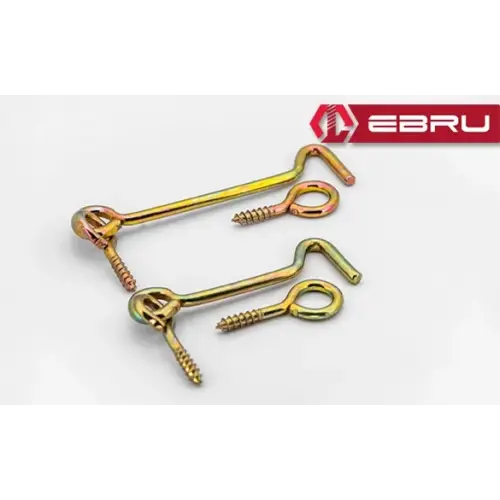 , Kapı Pencere Halkalı Çengel, Kanca Kilit 100 - 10 Adet