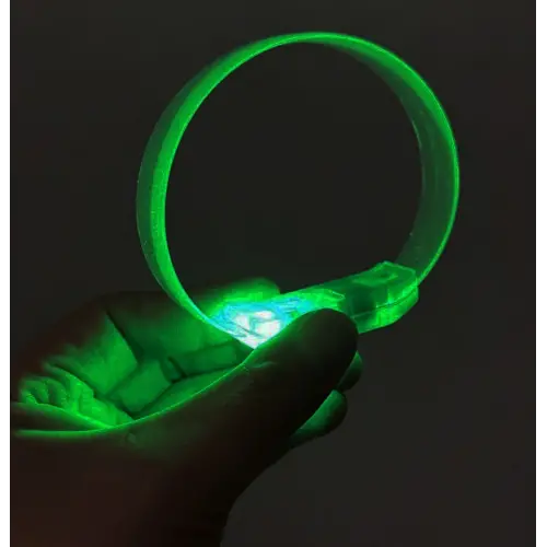 3 Modlu Pilli LED Işıklı Esnek Parti Bilekliği Yeşil