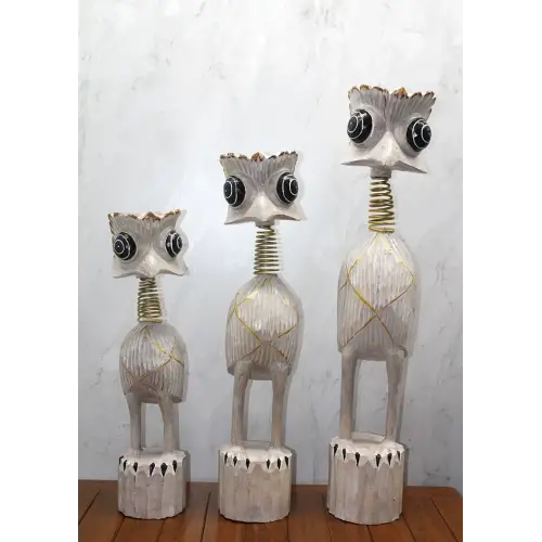 Ahşap 3lü Deve Kuşu Seti 90 Cm Trendy:7