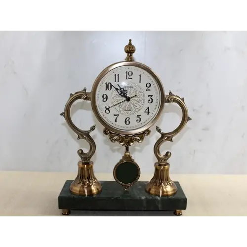 Altı Mermer Sarkaşlı Masa Üstü Saat Alk4321