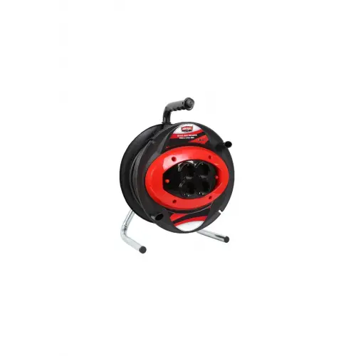 Amiral 30 Mt Makaralı 4lü Elektrik Uzatma Priz 3x2,5 Mm Siyah