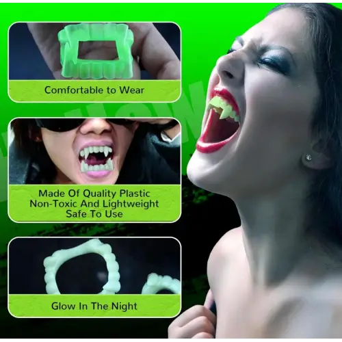 Fosforlu Çift Damak Takma Vampir Dişi