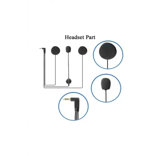Jack Girişli 3.5mm İntercom Kulaklığı Bt31,bt22,bt35 Uyumlu Motorsiklet Kask Yedek Mikrofon