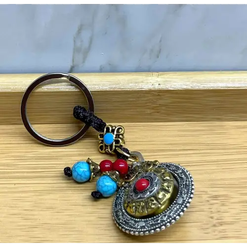 Mantra Çarkı Şans Anahtarlık