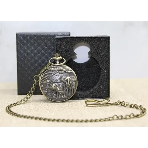 Özel Kutulu Antik Filli Köstekli Saat