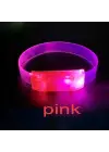 3 Modlu Pilli LED Işıklı Esnek Parti Bilekliği Pembe