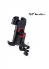 360° Derece Ayarlanabilen Gidon Bağlantılı Bisiklet Motosiklet İçin Abs 4-7.8″ İnç Telefon Tutucu