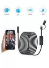 5 Metre Endoskop Yılan Video Kamera Ios Ve Android Uyumlu Led’li 8 Mm Sert Kablo 2mp