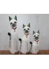 Ahşap 3lü Kedi Seti 50 Cm Okas:1