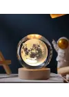 Ahşap Altlıklı Dolunay Cam Küre