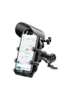 Ayna Bağlantılı Güneş Ve Yağmur Korumalı 360° Derece Ayarlanabilir Motosiklet Telefon Tutucu
