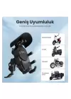 Ayna Bağlantılı Güneş Ve Yağmur Korumalı 360° Derece Ayarlanabilir Motosiklet Telefon Tutucu