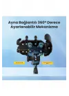 Ayna Bağlantılı Güneş Ve Yağmur Korumalı 360° Derece Ayarlanabilir Motosiklet Telefon Tutucu