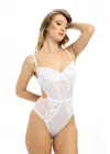 Beyaz Dantelli Bodysuit - 887b