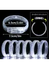 Beyaz-gümüş Led Işıklı Baskı Yapılabilen Pilli Bileklik Bilezik 1,5 Cm Genişlik