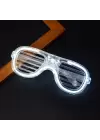Beyaz Led Işıklı Parti Gözlüğü - Neon 3 Modlu