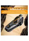 C50 2x Motosiklet Intercom Kask Kulaklık 1000 Mah Rgb Işıklı Çift Eşleşme