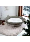 Decohandy 40 Cm Elyaflı Kedi Yatağı