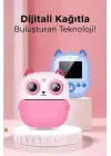 Dijital Video Fotoğraf App Destekli Çocuk Kamerası Termal Resim Kağıt Baskılı Yazıcı Mavi
