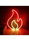 Duvara Asmalı Neon Alev LED