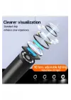 Ekranlı 3 Kameralı 10 Mt Hafıza Kart Destekli Sert Kablo Yılan Endoskop Kamera 8 Mm 4.3 Inc