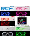 Glow Model Led Işıklı Parti Gözlüğü 3 Modlu 5 Renk 5 Adet
