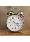 Gümüş Metal Alarmlı Masa Saati
