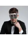 Gümüş Renk Antik Tarz Balo Maskesi