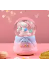 Hello Kitty İçi Dönmeli Püskürtmeli Işıklı Müzikli Kar Küresi Büyük Boy Alk3036