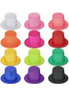 Karışık Renk Simli Silindir Parti Şapkaları (12 Adet)