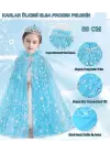 Karlar Ülkesi Elsa Frozen Mavi Pelerin – 80 cm Çocuk Pelerini