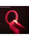 Kırmızı Led Işıklı Baskı Yapılabilen Pilli Bileklik Bilezik 1,5 Cm Genişlik