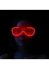 Kırmızı Led Işıklı Parti Gözlüğü - Neon 3 Modlu