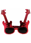 Kırmızı Renk Gitar Şekilli Parti Gözlüğü