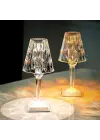 Kristal Abajur LED Kumandalı Ve Dokunmatik Masa Lambası