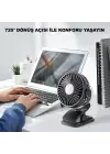 Masaüstü Şarjlı Klipsli Portatif Fan
