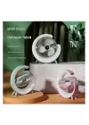 Masaüstü Vantilatör Usb Şarjlı Rgb Led Işıklı 3 Kademeli 180° Ayarlanabilir Soğutucu Fan Mavi