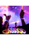 Mavi Led Işıklı Baskı Yapılabilen Pilli Bileklik Bilezik 1,5 Cm Genişlik